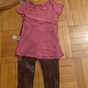 Track and field top snd extra small leggings (Athleta)